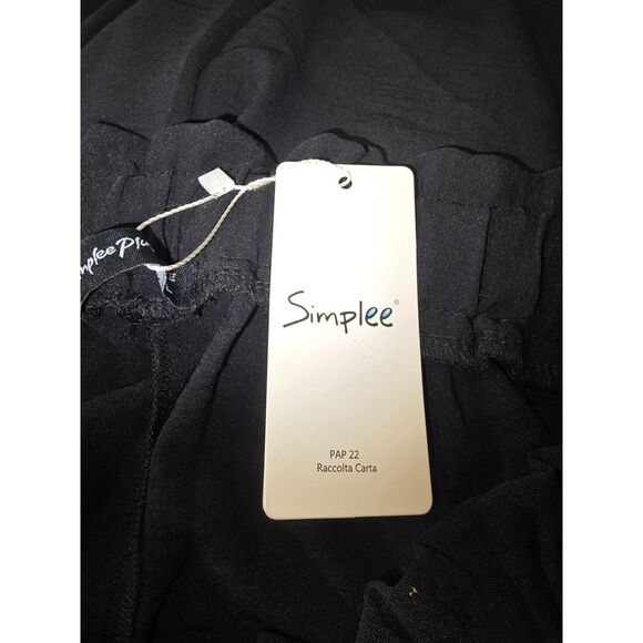 NWT Simplee Plus Elegant Split Leg Belted Flowy Wide Leg Pants Size 1XL - Picture 9 of 13